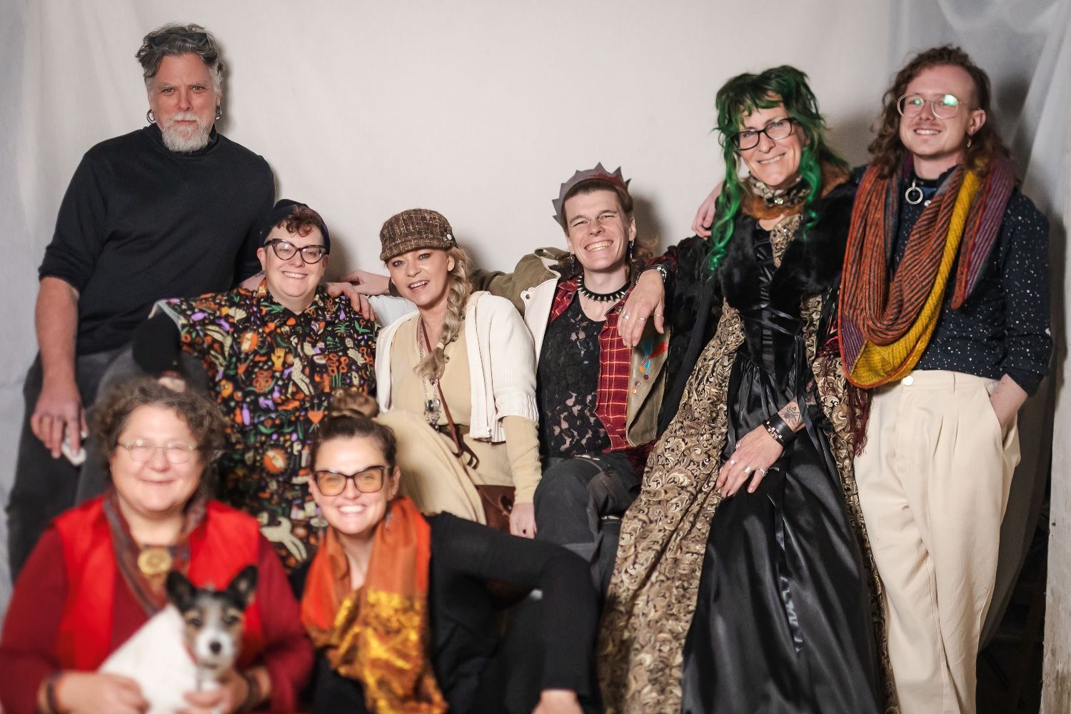 group photo of all eight artists of the Solstice 2025 market.